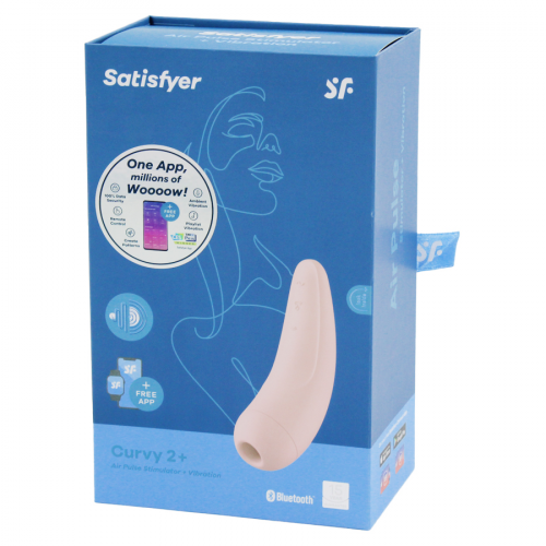 SATISFYER CURVY 2+ Вибромассажер стимулятор розовый 1,11,28,1,  в Казахстане, интернет-аптека Aurma.kz