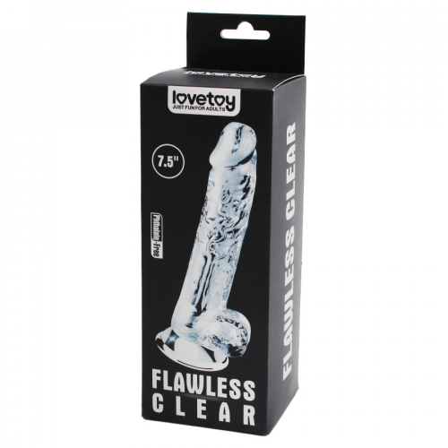 LOVETOY Фаллоимитатор Flawles Clear 7.5 LV310016 2.1.150,  в Казахстане, интернет-аптека Aurma.kz