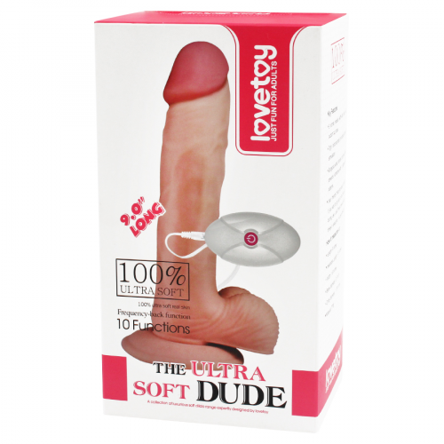 LOVETOY Вибратор Ultra soft Dude 9,0 long LV1096  в Казахстане, интернет-аптека Aurma.kz