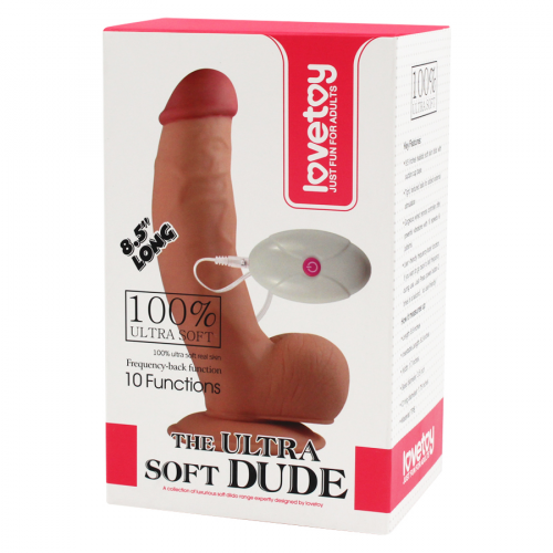 LOVETOY Вибратор Ultra soft Dude 8,5 long LV1093  в Казахстане, интернет-аптека Aurma.kz