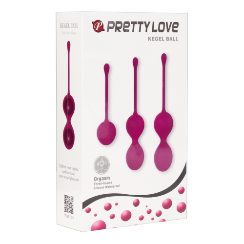 PRETTY LOVE Шарики вагинальные Kegel Ball 3шт BI-014505  в Казахстане, интернет-аптека Aurma.kz