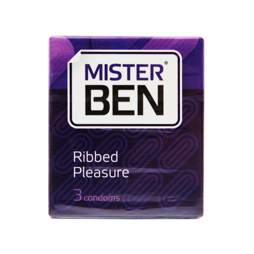 MISTER BEN Презерватив Ribbed Pleasure 3шт  в Казахстане, интернет-аптека Рокет Фарм