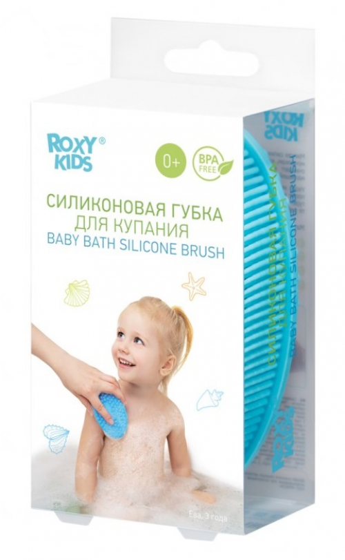 Губка для тела Roxy Kids силиконовая Голубая  в Казахстане, интернет-аптека Рокет Фарм