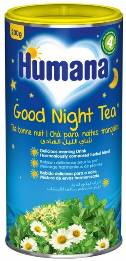 Humana Good Night Tea Чай спокойной ночи с 4 мес 200 гр  в Казахстане, интернет-аптека Aurma.kz