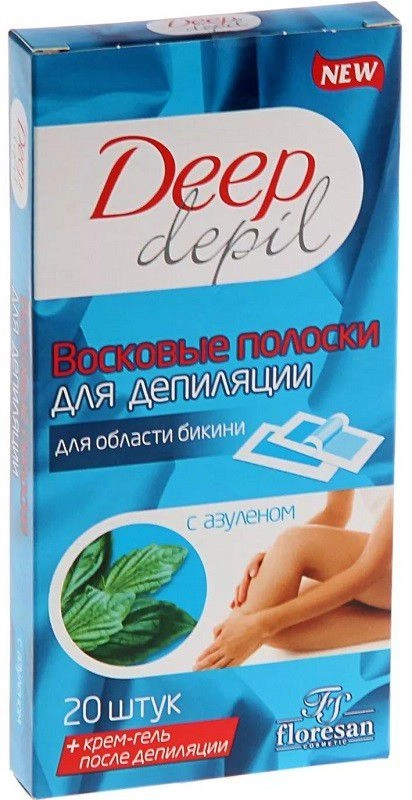 Deep depilil восковые полоски для депиляции Азулен бикини Ф481  в Казахстане, интернет-аптека Aurma.kz