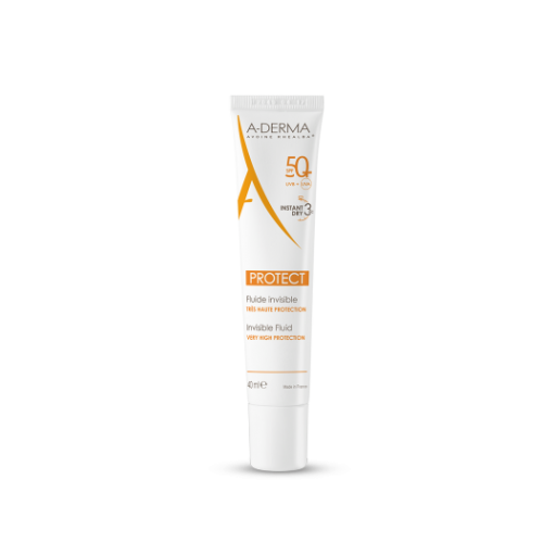 Солнцезащитный невидимый флюид A-Derma для лица SPF50+  в Казахстане, интернет-аптека Aurma.kz