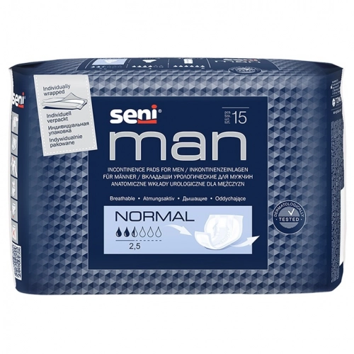 Урологические вкладыши Seni Man Normal  в Казахстане, интернет-аптека Aurma.kz
