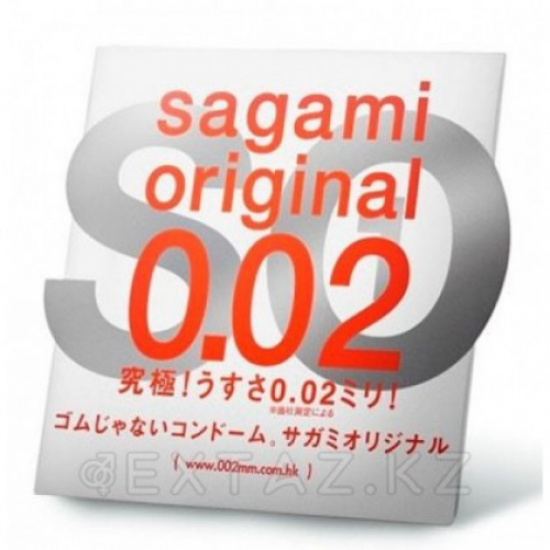 Ультратонкий презерватив - SAGAMI Original 0.02 (полиуретановый) - 1 шт.  в Казахстане, интернет-аптека Рокет Фарм