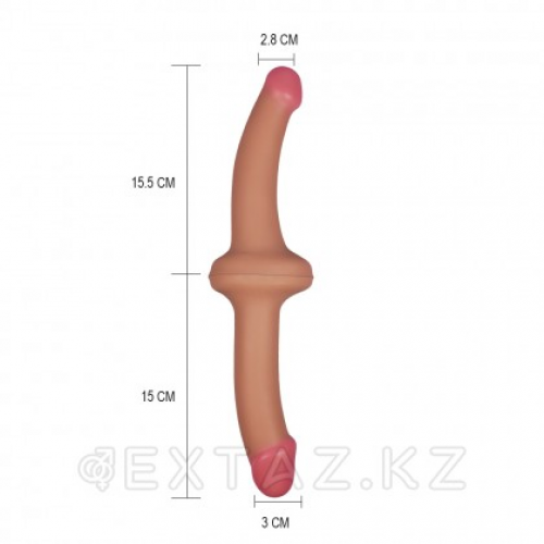 Двусторонний фаллоимитатор - 31.5.Φ3.5 (мед. силикон) в Казахстане, интернет-аптека Aurma.kz