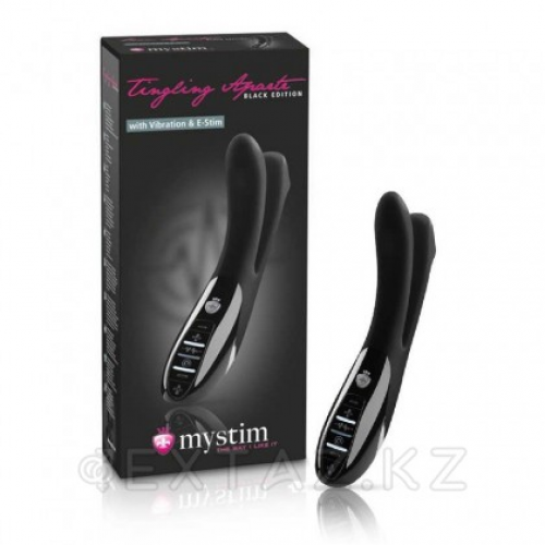 MYSTIM Вибратор с электростимуляцией Tingling Aparte eStim черный  в Казахстане, интернет-аптека Aurma.kz