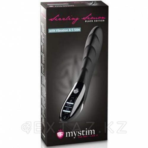 MYSTIM Вибратор с электростимуляцией Sizzling Simon черный выпуск в Казахстане, интернет-аптека Aurma.kz