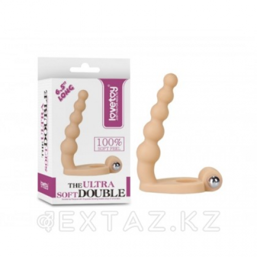 Насадка-фаллоимитатор с кольцом и вибрацией Ultra Soft Bead (16,51 см)  в Казахстане, интернет-аптека Aurma.kz