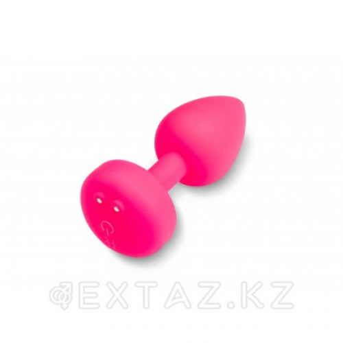 Маленькая дизайнерская анальная пробка с вибрацией Fun Toys Gplug - розовая  в Казахстане, интернет-аптека Aurma.kz