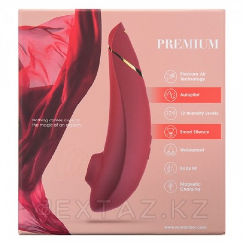 Бесконтактный клиторальный стимулятор Womanizer Premium красный/золотой  в Казахстане, интернет-аптека Aurma.kz
