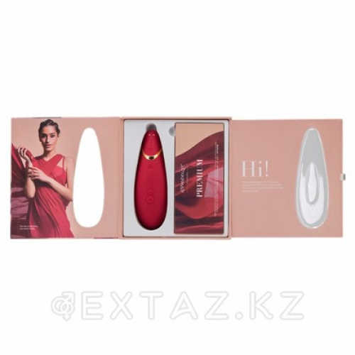 Бесконтактный клиторальный стимулятор Womanizer Premium красный/золотой  в Казахстане, интернет-аптека Aurma.kz
