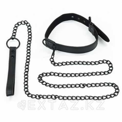 Ошейник с цепью Bondage Fetish Black  в Казахстане, интернет-аптека Aurma.kz