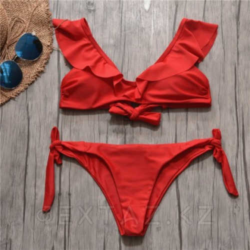 Купальник Wine Red Ruffle (XL)  в Казахстане, интернет-аптека Aurma.kz