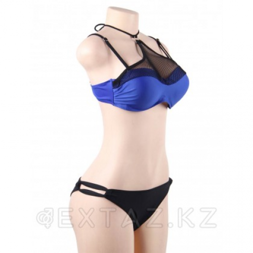 Купальник с завязками на шее Mesh Blue (S)  в Казахстане, интернет-аптека Aurma.kz