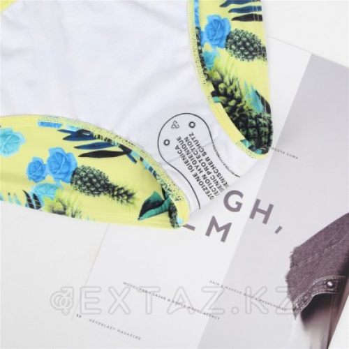Купальник с воланами Pineapple Print Green (L)  в Казахстане, интернет-аптека Aurma.kz