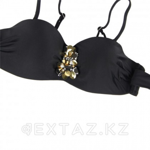 Купальник с завязками Rhinestone Black (S, M, L, XL)  в Казахстане, интернет-аптека Aurma.kz