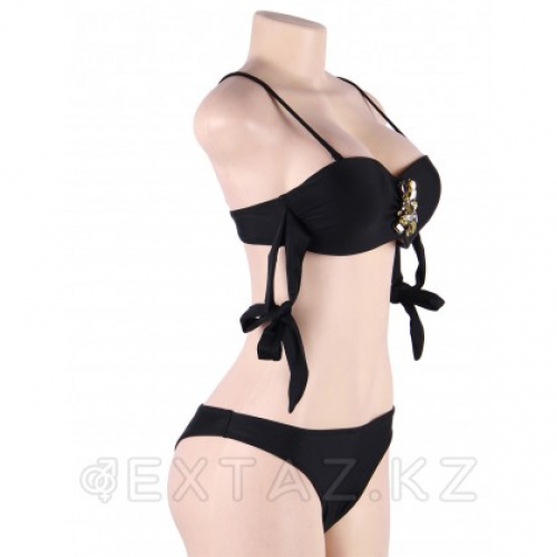 Купальник с завязками Rhinestone Black (S, M, L, XL)  в Казахстане, интернет-аптека Aurma.kz