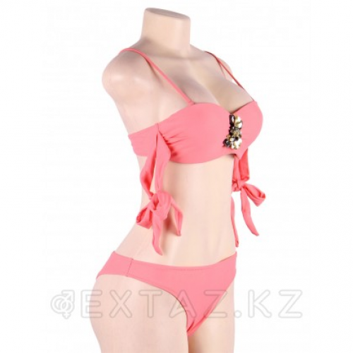 Купальник с завязками Rhinestone Pink (S, M, L, XL)  в Казахстане, интернет-аптека Aurma.kz