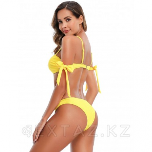 Купальник с завязками Rhinestone Yellow (S, M, L, XL)  в Казахстане, интернет-аптека Aurma.kz