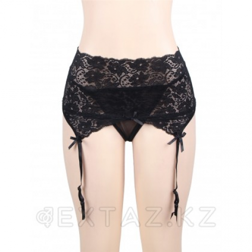 Пояс для чулок на высокой посадке Black Sexy Lace (3XL)  в Казахстане, интернет-аптека Aurma.kz