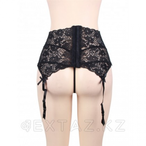 Пояс для чулок на высокой посадке Black Sexy Lace (3XL)  в Казахстане, интернет-аптека Aurma.kz