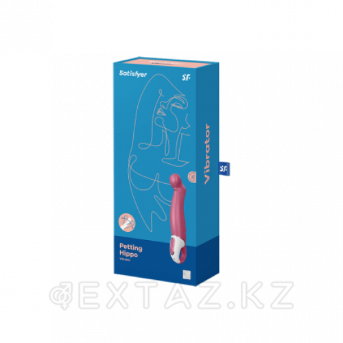 Вибратор для точки G - Satisfyer Vibes - Petting Hippo, 23 см  в Казахстане, интернет-аптека Aurma.kz