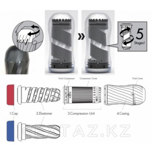 Многоразовый стимулятор Tickle TENGA Air-Tech Twist  в Казахстане, интернет-аптека Aurma.kz