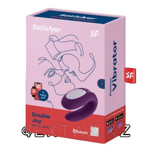 Вибратор для пар Satisfyer Partner Double Joy (фиолетовый) в Казахстане, интернет-аптека Aurma.kz
