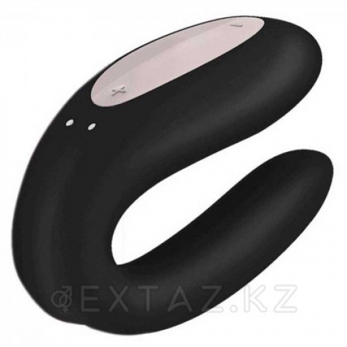 Вибратор для пар Satisfyer Partner Double Joy (черный)  в Казахстане, интернет-аптека Aurma.kz