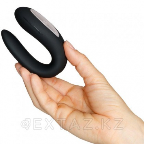 Вибратор для пар Satisfyer Partner Double Joy (черный)  в Казахстане, интернет-аптека Aurma.kz