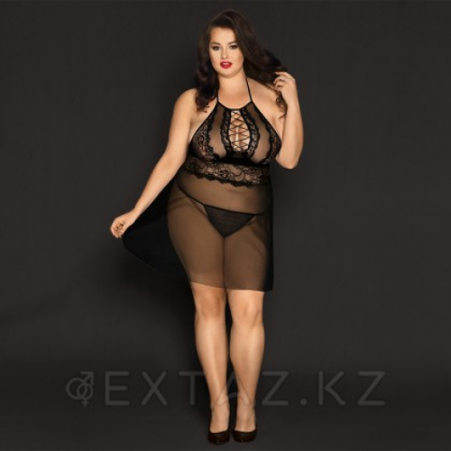 Прозрачный бэби долл с завязками (plus size) в Казахстане, интернет-аптека Aurma.kz