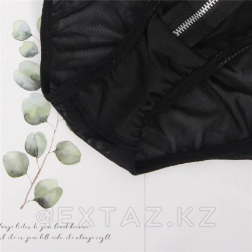 Трусики Leather Zipper Black с замочком (размер 3XL) в Казахстане, интернет-аптека Aurma.kz