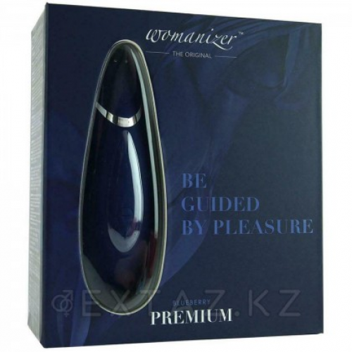 Бесконтактный клиторальный стимулятор Womanizer Premium синий в Казахстане, интернет-аптека Aurma.kz