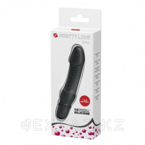 Мини вибратор "Stev" 13,5 x 2,9 см. черный  в Казахстане, интернет-аптека Aurma.kz