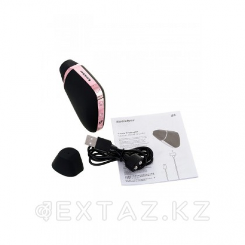 Вакуумный клиторальный стимулятор с вибрацией Satisfyer Love triangle black  в Казахстане, интернет-аптека Aurma.kz