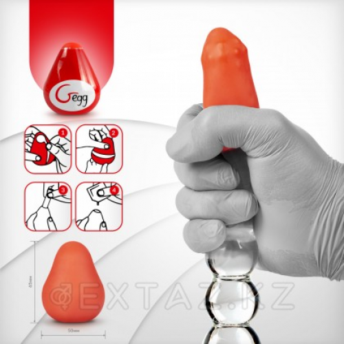 Gvibe Gegg Red - яйцо-мастурбатор, 6.5х5 см. красный в Казахстане, интернет-аптека Aurma.kz