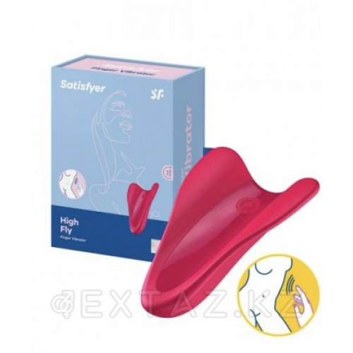 Мини вибратор (вибратор на палец) Satisfyer High Fly красный в Казахстане, интернет-аптека Aurma.kz