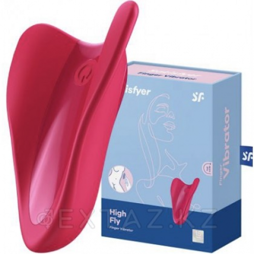 Мини вибратор (вибратор на палец) Satisfyer High Fly красный  в Казахстане, интернет-аптека Рокет Фарм