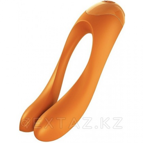 Мини вибратор на палец Satisfyer Candy Cane оранжевый в Казахстане, интернет-аптека Aurma.kz