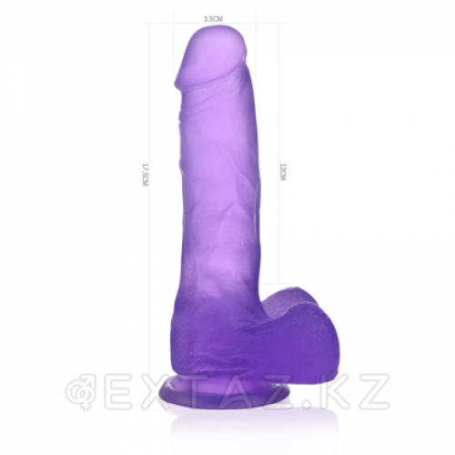 Фаллоимитатор - Crystal Dildo Medium Lovetoy (17*3.5) фиолетовый  в Казахстане, интернет-аптека Рокет Фарм