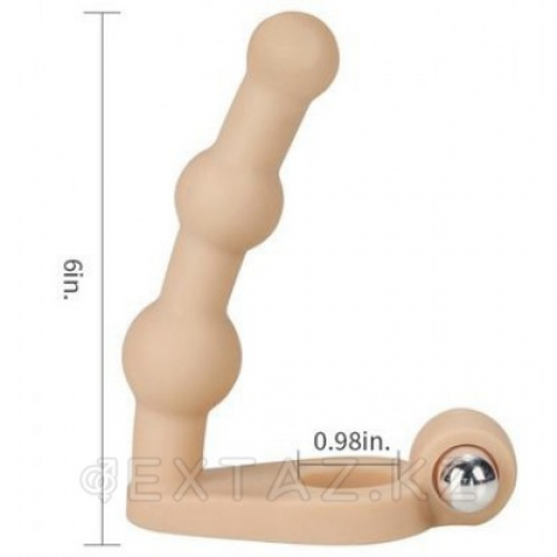Насадка-фаллоимитатор с кольцом и вибрацией Ultra Soft Bead LOVETOY (15,24 см) в Казахстане, интернет-аптека Aurma.kz