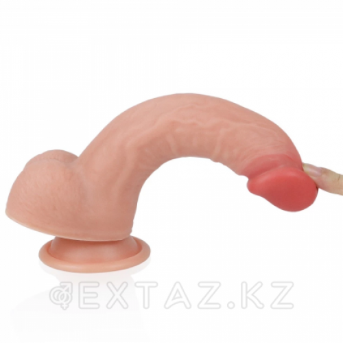 Фаллоимитатор на присоске "Platinum Silicone Cock" телесный от LOVETOY (20,5*3,9)  в Казахстане, интернет-аптека Aurma.kz