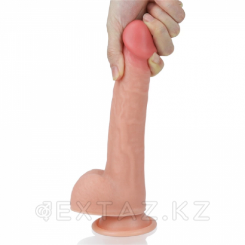 Фаллоимитатор на присоске "Platinum Silicone Cock" телесный от LOVETOY (20,5*3,9)  в Казахстане, интернет-аптека Рокет Фарм