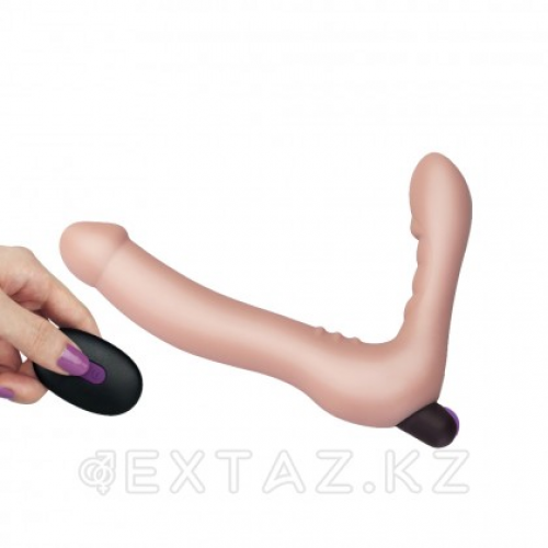 Безремневой страпон с вибрацией и пультом ДУ IJOY от Lovetoy (20 см)  в Казахстане, интернет-аптека Aurma.kz