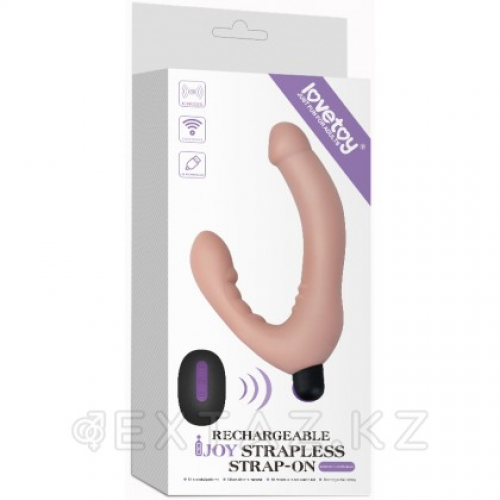Безремневой страпон с вибрацией и пультом ДУ IJOY от Lovetoy (20 см) в Казахстане, интернет-аптека Aurma.kz