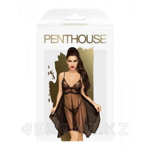 Пеньюар "Naughty doll" от Penthouse черный (S/M) в Казахстане, интернет-аптека Aurma.kz